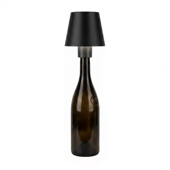 SYNERGY21 LED Table Lamp Rechargeable Battery for Bottles - Outdoor IP54 - Touch Switch Dimmable - Anthracite