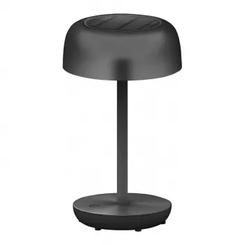 SYNERGY21 LED Table Lamp SOLAR/Rechargeable Battery, Outdoor IP54, Touch Switch Dimmable, Transparent-Black
