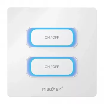 MIBOXER ESW2 2-Gang Smart Switch WiFi + 2.4GHz Motion Sensor Dimmer for Milight/Miboxer (White)