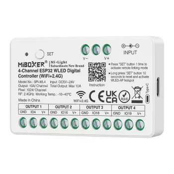 Synergy 21 Pixel LED Controller SPI-Series WLED (2.4GHz+WiFi) 4 Channels MiLight/MiBoxer (SPI-WL4)