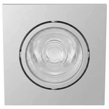 SYNERGY21 LED Ceiling Recessed Spot Helios Silver, Square + Swiveling, Neutral White