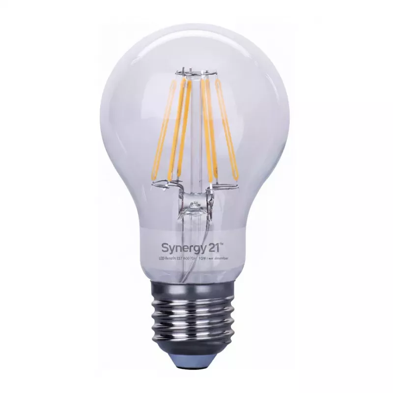 SYNERGY21 LED Retrofit E27 A60 Bulb Clear 10W Warm White Dimmable