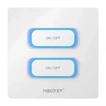 Synergy 21 LED Remote Control 2-Gang Smart Switch 2.4GHz Motion Sensor + Dimmer for Milight/Miboxer (White) (ESR2)