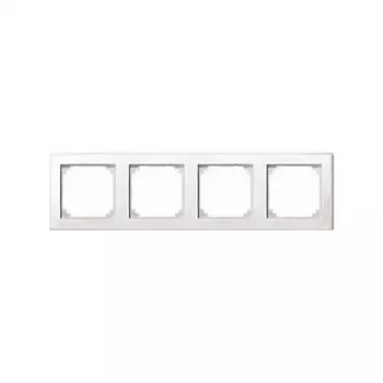 MERTEN 4-Gang Cover Frame Polar White 29.4 x 8.1 cm System M