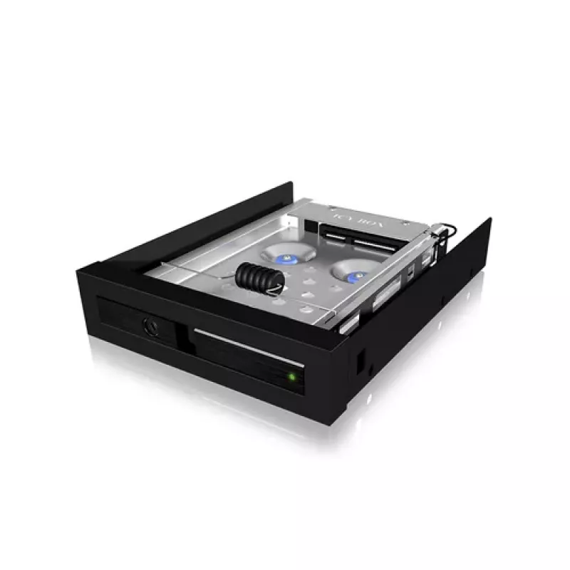 ICY BOX IB-2217ASTS Mobile Storage Rack - 2.5 inch (6.4 cm) to 3.5 inch (8.9 cm) - Black