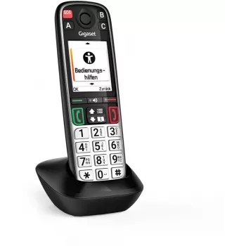 Gigaset EASY 500HX Analog/DECT Landline Phone Caller ID Black, Silver