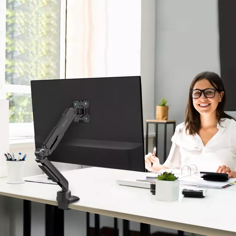 ONKRON G90-B Single Monitor Desk Mount for 13-34 inch Screens, up to 10 kg, Black