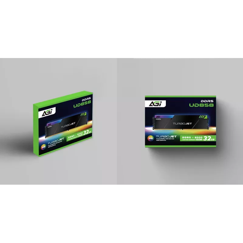 AGI TECHNOLOGY 32GB DDR5-6000MHz PC5-48000 CL32 Dual Channel Kit (2x16GB) Desktop Memory