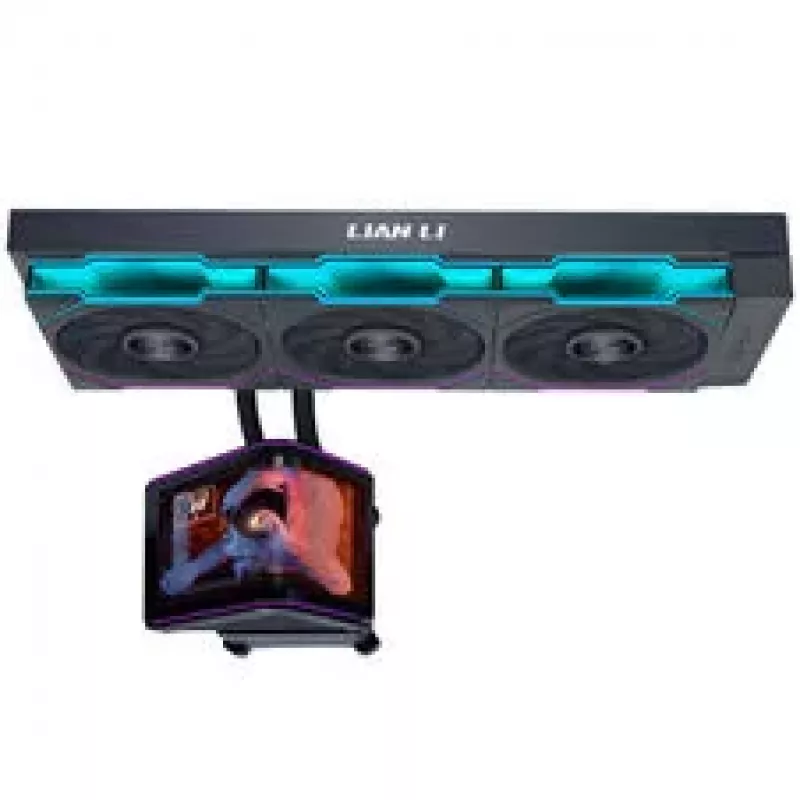 Lian Li HydroShift II OLED Curved 360 UNI FAN TL AIO Water Cooling, 360 mm, OLED Display, TL-FLEX Fans - Black