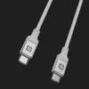 Evelatus USB-C to USB-C Cable 1.2m 60W PD Braided Nylon White