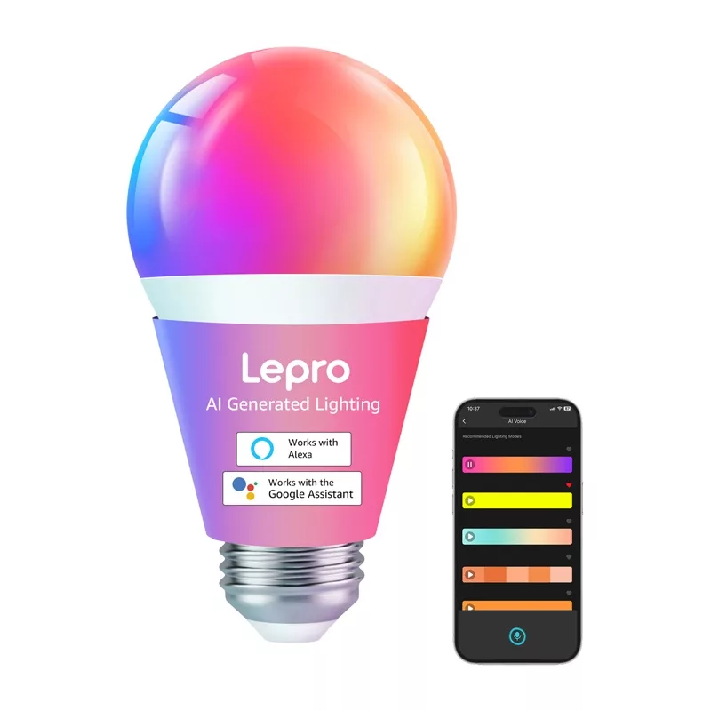 LEPRO B1 E27 LED Bulb with Bluetooth and Wi-Fi, 806 lm, RGB Tunable White