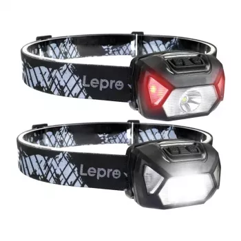 LEPRO 320014-2 Set of 2 Headlamps, 2000 Lumens Each, Rechargeable, USB-C, IPX4
