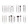 RIO BRST-EU/2.4 Professional Cosmetic Brush Collection - 24-Piece Set with Faux Leather Case