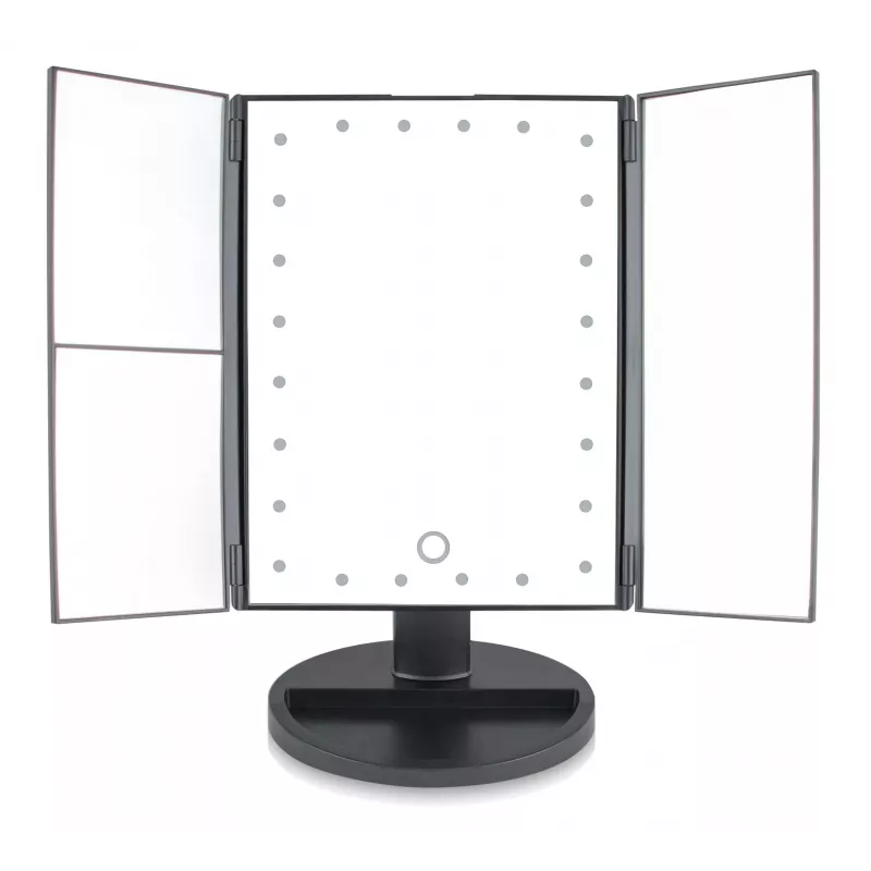 RIO MMFD-EU/1,6 24 LED Touch Dimmable Makeup Mirror, Black