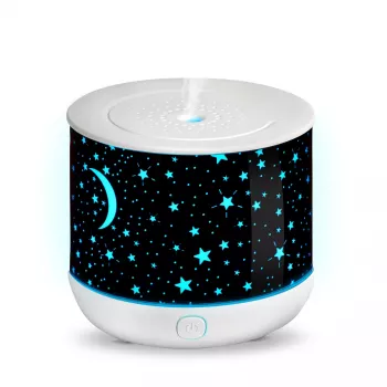 RIO DHNT-EU/1.4 Dream Time Ultrasonic Aroma Diffuser, Humidifier & Night Light, 120 ml, 7-Colour LED