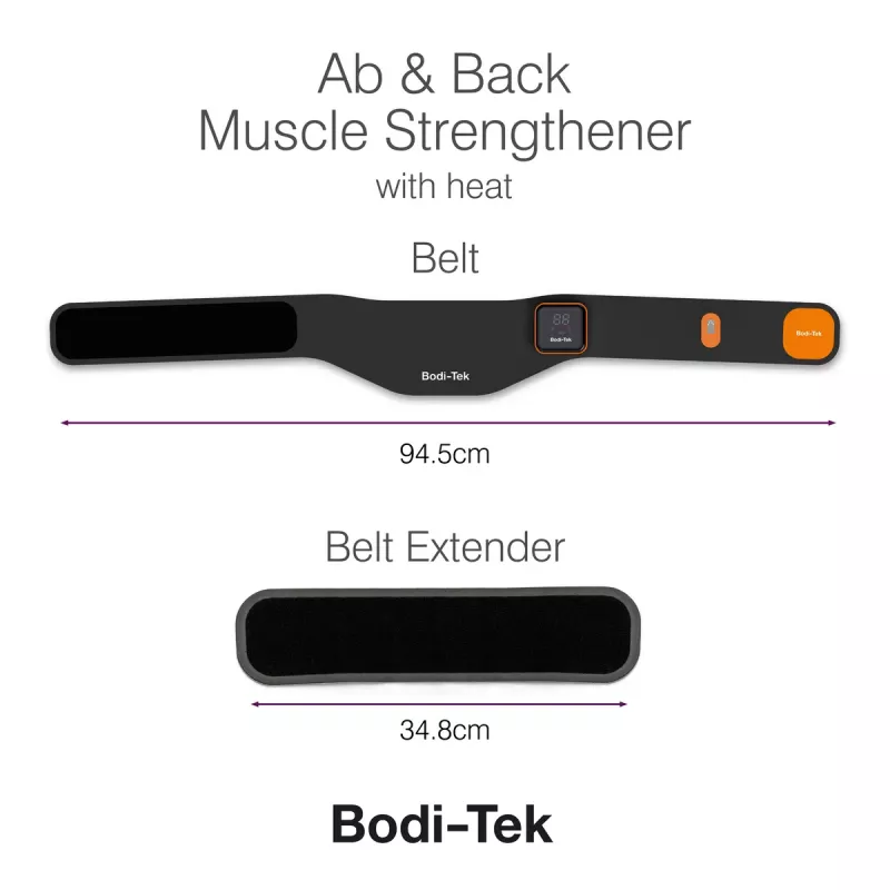 Bodi-Tek BT-ABSH-TOP-EU/1.2 Ab & Back Muscle Strengthener With Heat, Black/Orange
