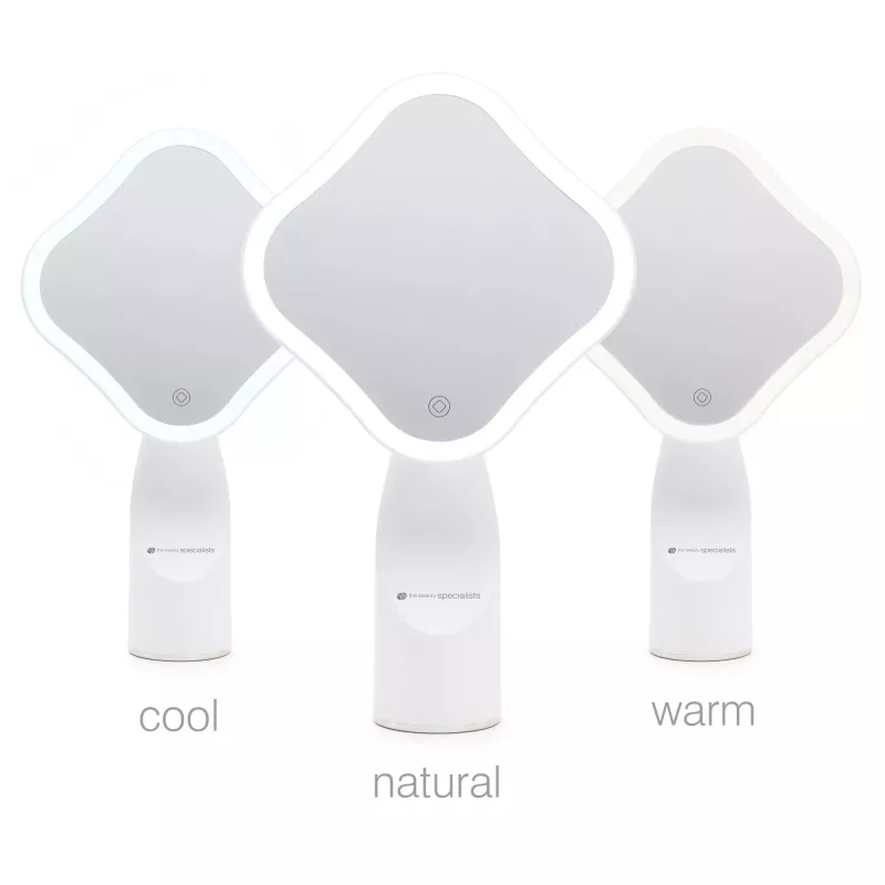 RIO MMIF-EU/1.1 Dressing Table Makeup Mirror with 5x Magnification and LED Lighting, Polished Chrome