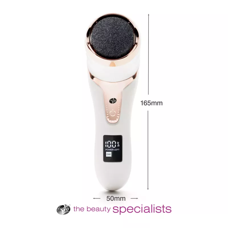 RIO PEDI5-EU/1.1 Go Smooth Electric Foot File With Vacuum Action, White