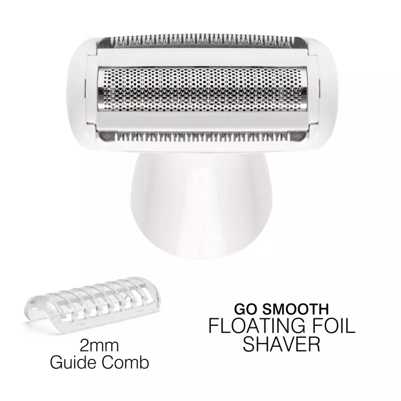 Rio SHTR-EU/1.3 Go Smooth 4-In-1 Lady Shaver & Bikini Trimmer, White