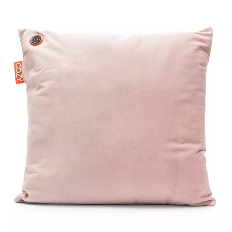 Bodi-Tek BT-CSHT2-V-LP-PB10 COZY Una Heated Comfort Cushion 45 x 45cm, Light Pink Velvet