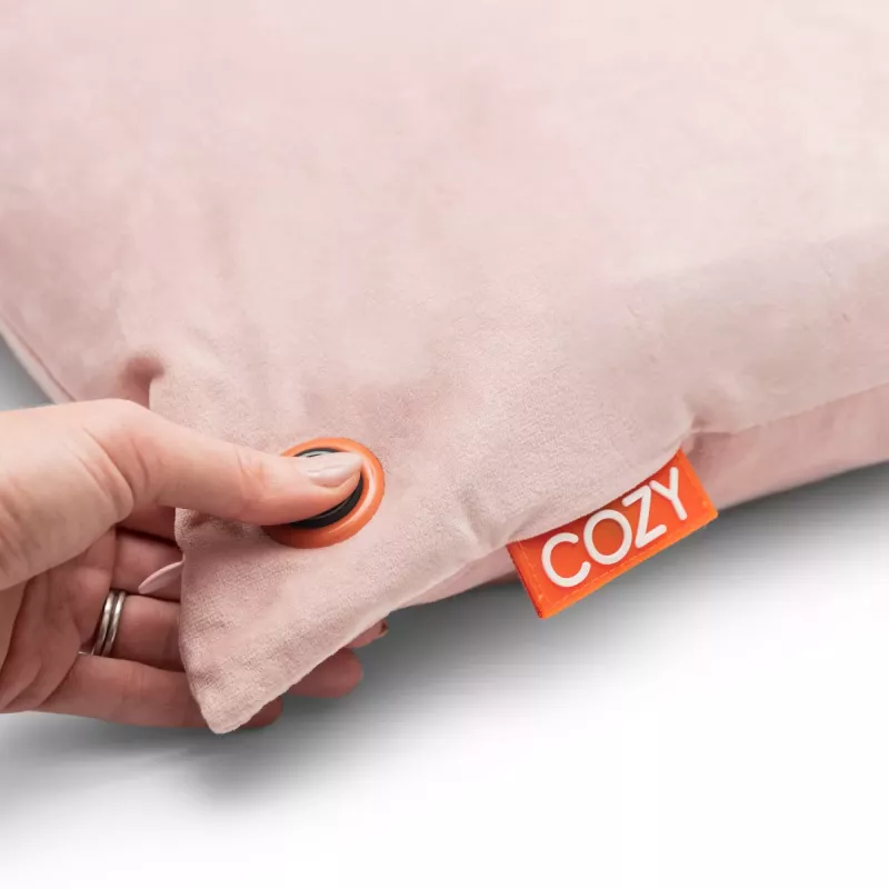 Bodi-Tek BT-CSHT2-V-LP-PB10 COZY Una Heated Comfort Cushion 45 x 45cm, Light Pink Velvet