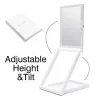RIO MMAW-EU/1,0 Home and Away Dressing Table Make Up Mirror - Dual Sided LED Illuminated, 1x/5x Magnification, Foldable, White