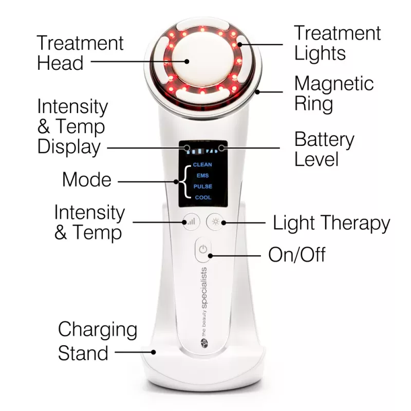 Rio FCTL-TOP-EU/1.0 Facelift & Tone Beauty Spa, 6-In-1 Skincare Tool