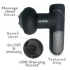 Reviber RV-MABS-EU/1,0 Shiatsu Muscle Massager with Infrared Heat, 8 Nodes, 3 Speeds, Black