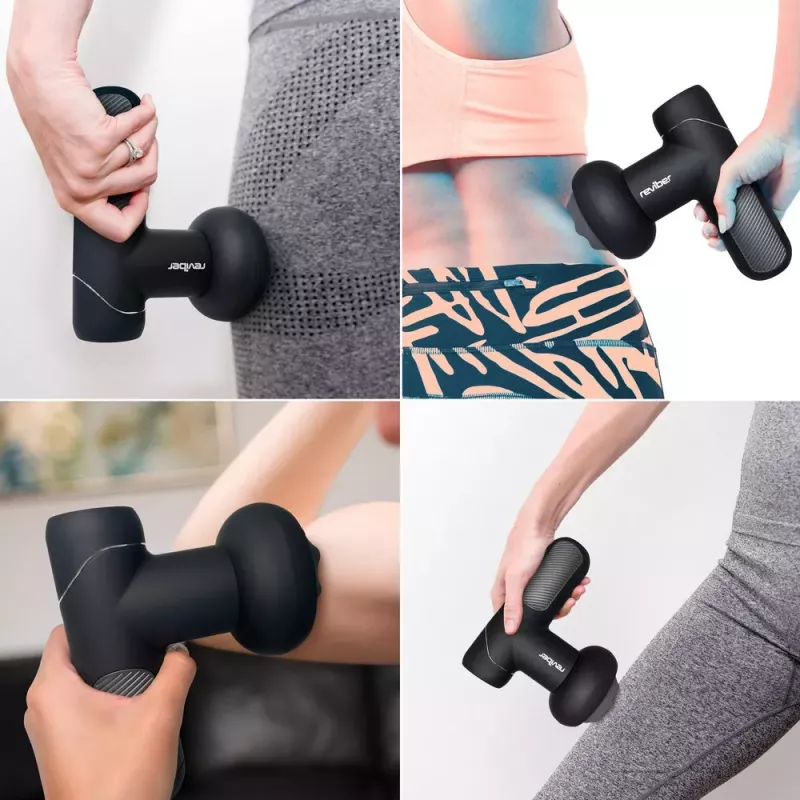 Reviber RV-MABS-EU/1,0 Shiatsu Muscle Massager with Infrared Heat, 8 Nodes, 3 Speeds, Black