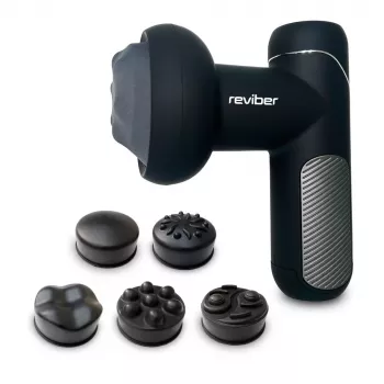 Reviber RV-MABS-EU/1,0 Shiatsu Muscle Massager with Infrared Heat, 8 Nodes, 3 Speeds, Black