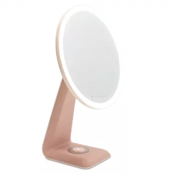 RIO MMDL-EU/1,0 High Performance Make Up Mirror - Double Sided 1x/5x Magnification, LED Daylight, Dimmable Touch Sensor, Chrome