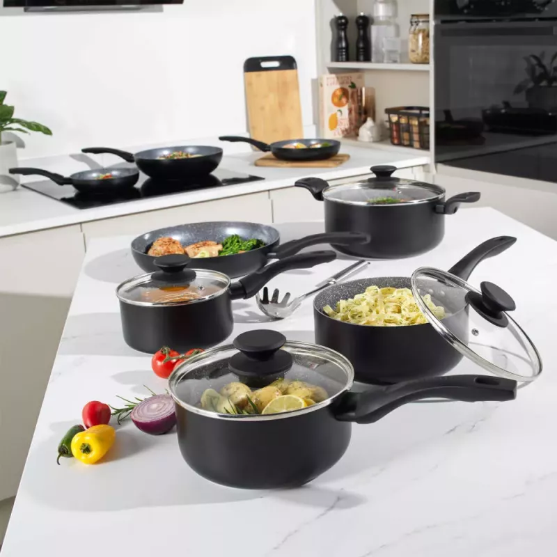 Progress BW12903EU7 Marble Ceramic 28cm Frypan, Blue
