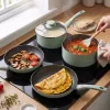 Progress BW14255G Neutrals 5 Piece Pan Set – Forged Aluminium, Stone Effect Non-Stick, Induction Compatible