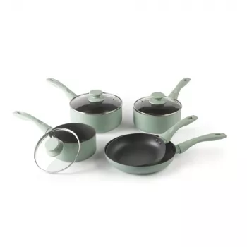 Progress BW14255G Neutrals 5 Piece Pan Set – Forged Aluminium, Stone Effect Non-Stick, Induction Compatible