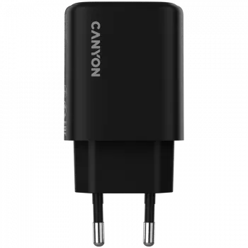 CANYON OnCharge 200 20W 1xPD 1xQC EU Black Wall Charger