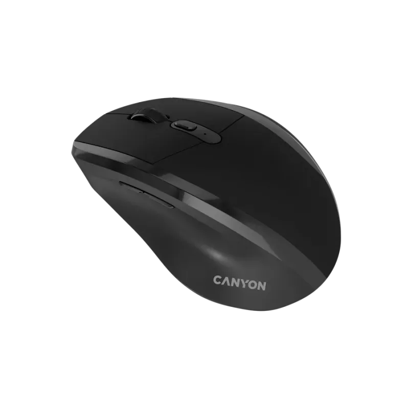CANYON OnClick 17 Ergonomic Wireless Mouse 1600 DPI 6 Buttons Black