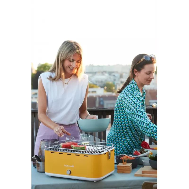 Barbecook Charcoal Table Grill Carlo 44x33x21 cm Yellow Sunshine