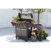 Barbecook Gas Barbecue Luca 412 with Cabinet and Sideburner, 145.4 x 60.3 x 112.3 cm, Black