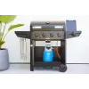 Barbecook Gas Barbecue Luca 412 with Cabinet and Sideburner, 145.4 x 60.3 x 112.3 cm, Black