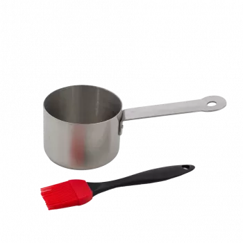 Barbecook Stainless Steel Saucepot with Basting Brush Set 10.5 x 7.5 x 23 cm BC-ACC-7211
