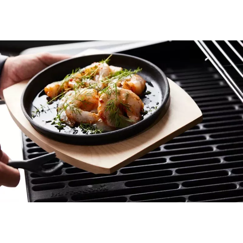 Barbecook Cast Iron Grill Pan with Bamboo Trivet (per 2 pcs) BC-ACC-7420
