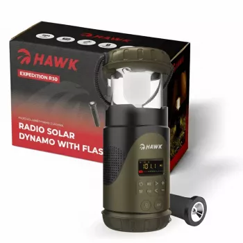 Hawk HWRDI430GN Radio Solar Dynamo With Flashlight