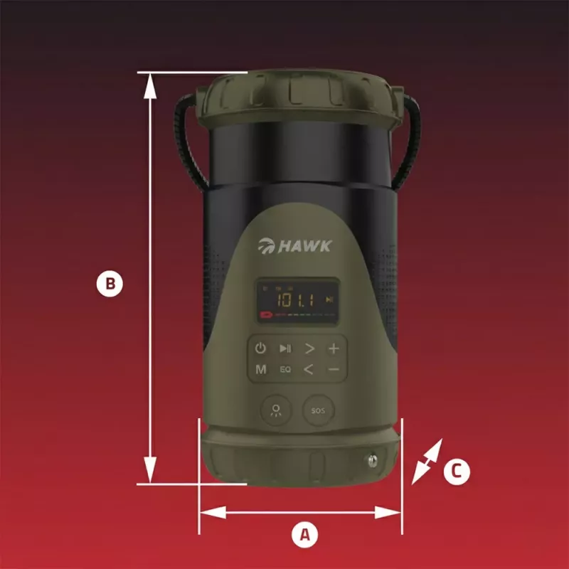 Hawk HWRDI430GN Radio Solar Dynamo With Flashlight