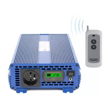 AZO Digital 24 VDC / 230 VAC ECO MODE SINUS IPS-2000S PRO 2000W Pure Sine Wave Voltage Converter