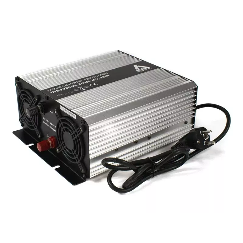 AZO Digital 12V UPS-1200SR Line-Interactive UPS 1200VA/600W Pure Sine Wave 12V/230V