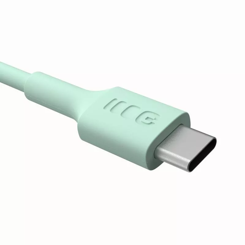 Green Cell PowerFlex Fast Charging USB-C to USB-C Cable 100W 2m Mint Green