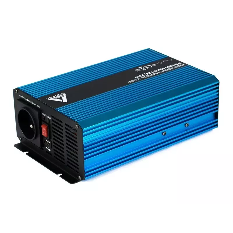 AZO Digital 12 VDC / 230 VAC Pure Sine Wave Power Inverter 1200W IPS-1200S