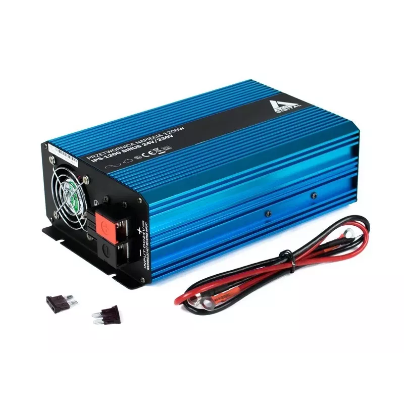 AZO Digital 24 VDC / 230 VAC Converter SINUS IPS-1200S 1200W Pure Sine Wave Inverter