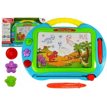 LEAN TOYS Magnetic Drawing Board with 3 Stamps and Stylus