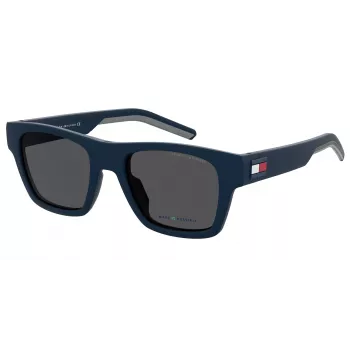 Tommy Hilfiger TH1975NSFLL Men's Rectangular Sunglasses Black/Grey 54mm